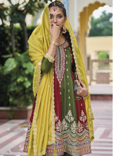 Green Colour Salwar Suit Looking Barbie